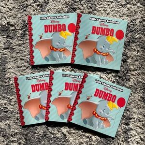 LOT of Five (5) Disney Books Dumbo Little Library Collection